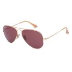 Ray-Ban RB3689 9064AF Gold Cream Maroon Polarized Unisex Sunglasses