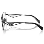 Prada VPR A51 1AB 1O1 Black Rectangular Eyeglasses 100% Authentic