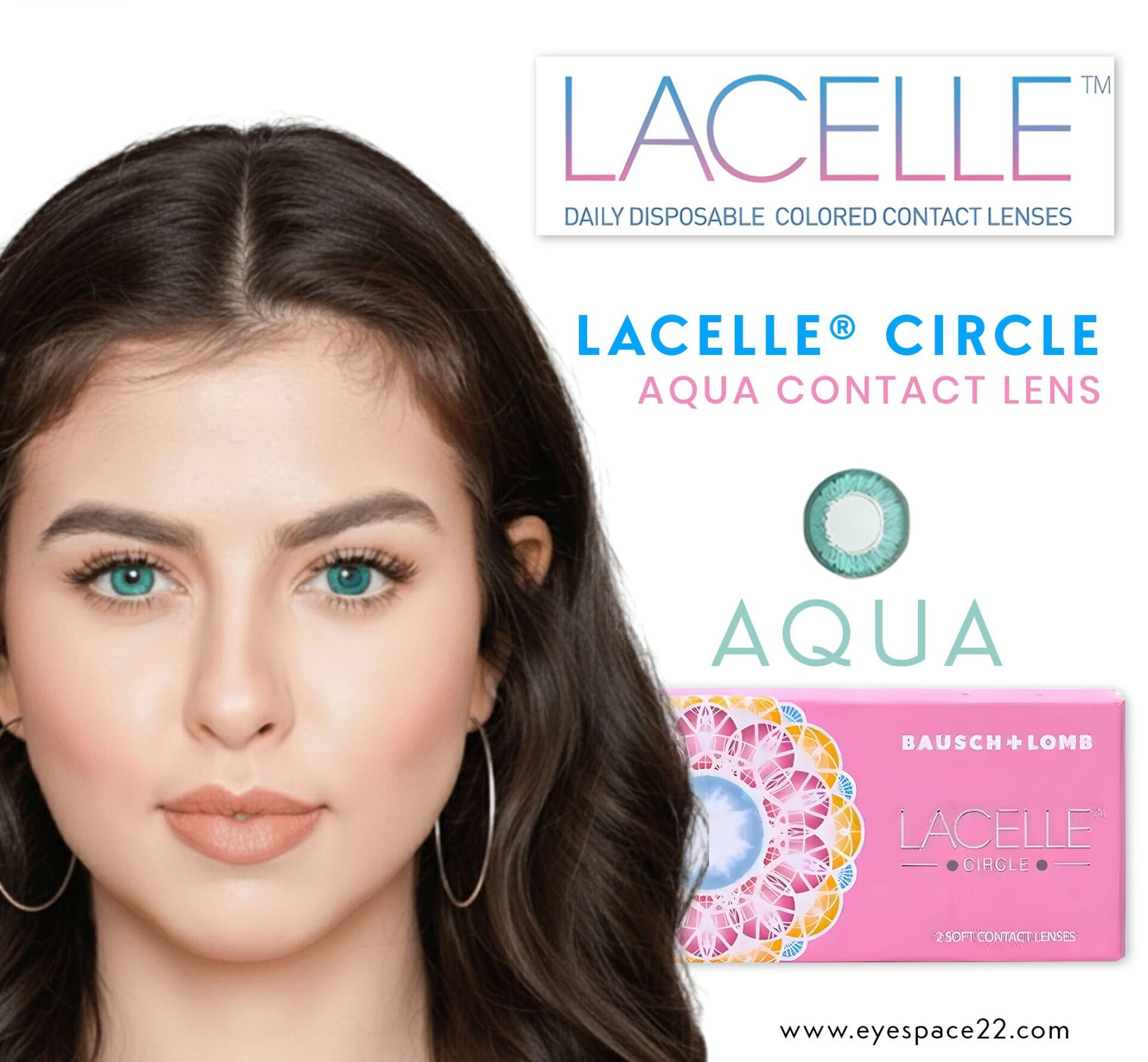 Bausch & Lomb Lacelle® Circle Aqua Contact Lens