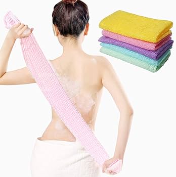 Beauty Skin Bath Wash Towel Long Exfoliating Nylon Bath Cloth Towel, Magic Shower Washcloth for Body,